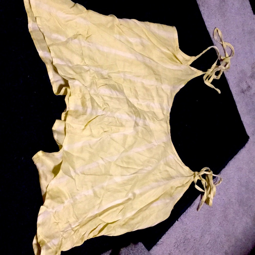 Yellow crop top